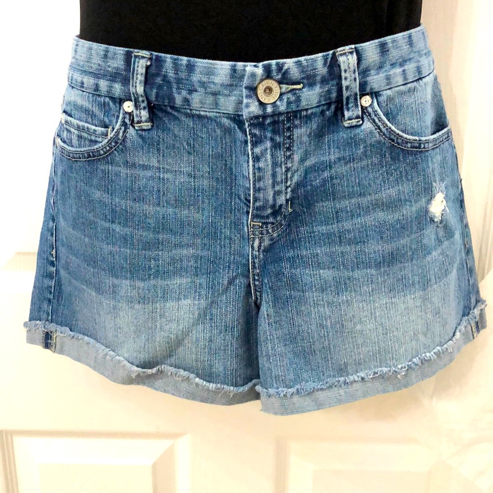 Calvin Klein jean cutoff shorts.